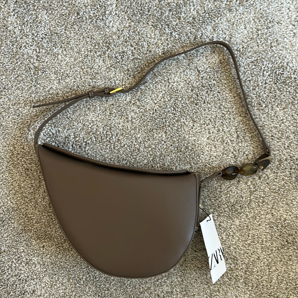 NWT Zara Saddle Jewel Shoulder Bag